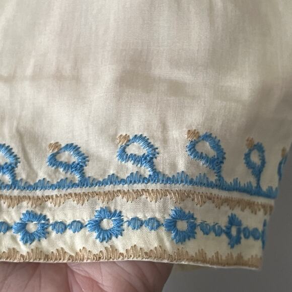 NWT Laura Klein Tunic Top Size XXL Embroidered Roll Tab Sleeve Lined Boho Yellow - Picture 8 of 12